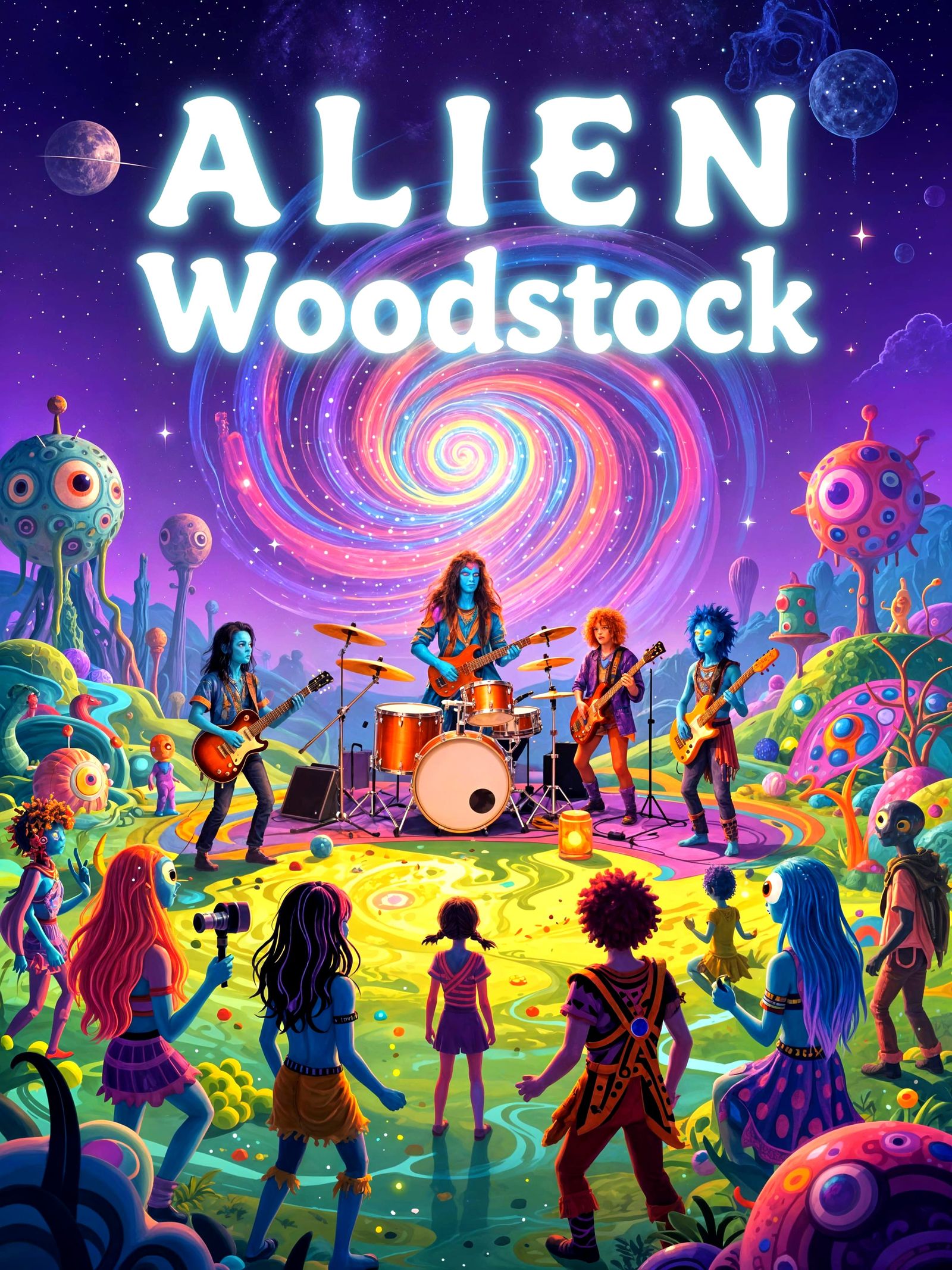 Alien Woodstock: Mythological Sci-Fi Concert on Purple Plane...