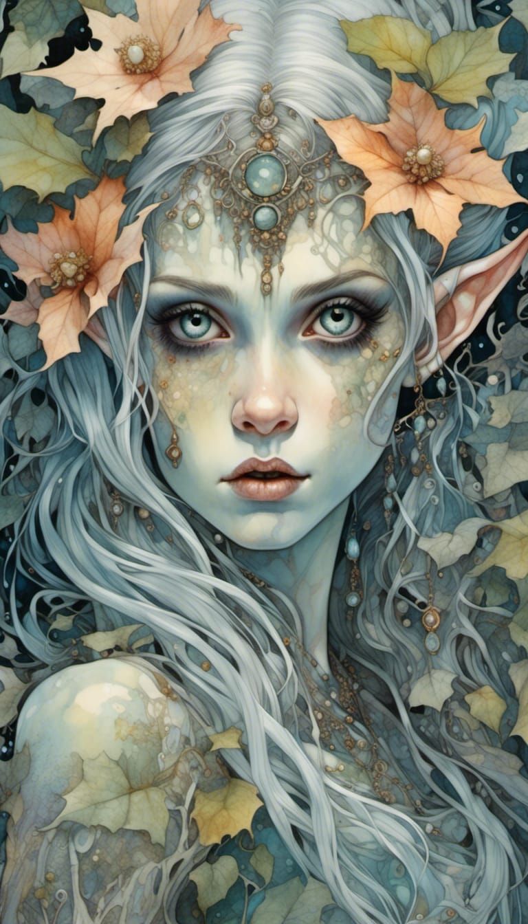 Zombie Elf Girl Crawling Through Rivendell