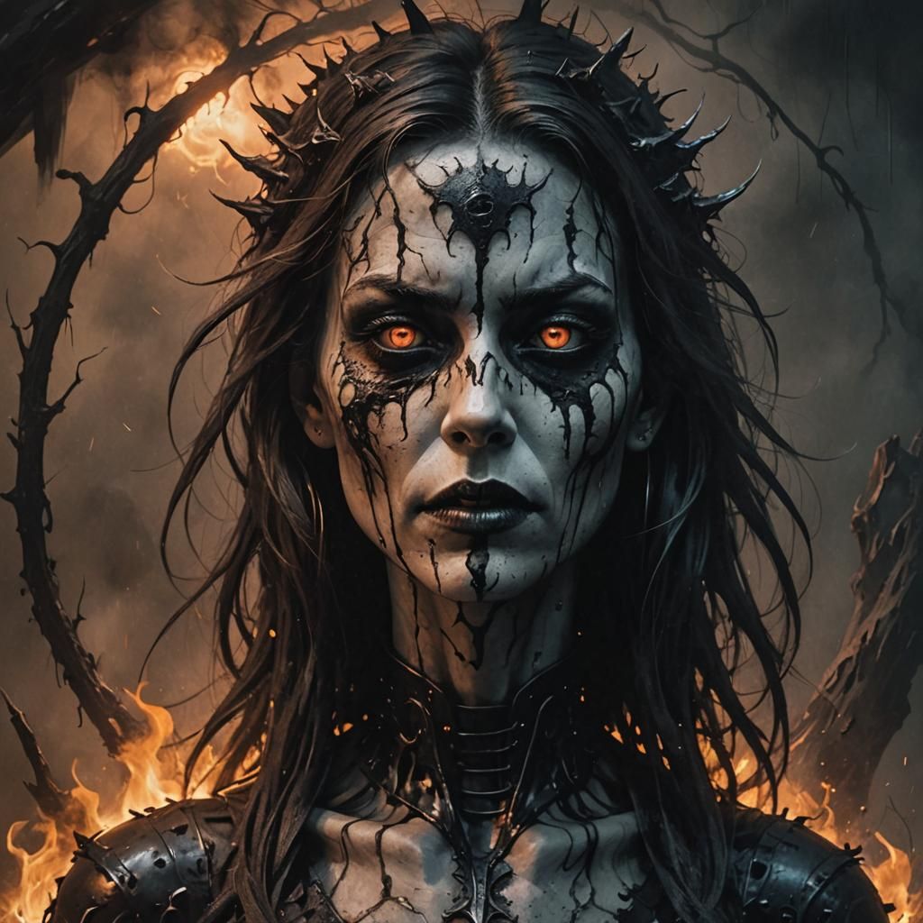 Sinister Figure Floating in Black Mist