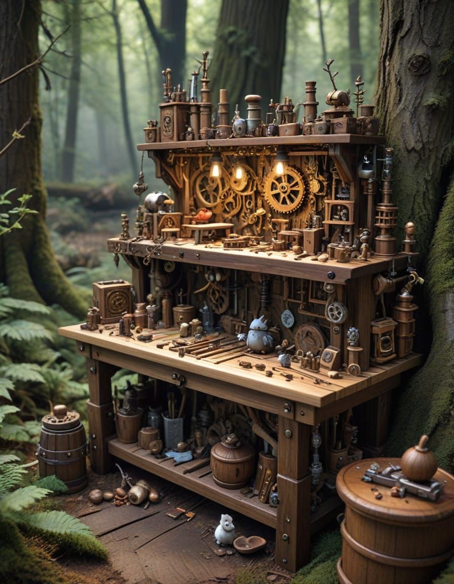 Woodland Creatures Building Contraptions: Steampunk Fairytal...