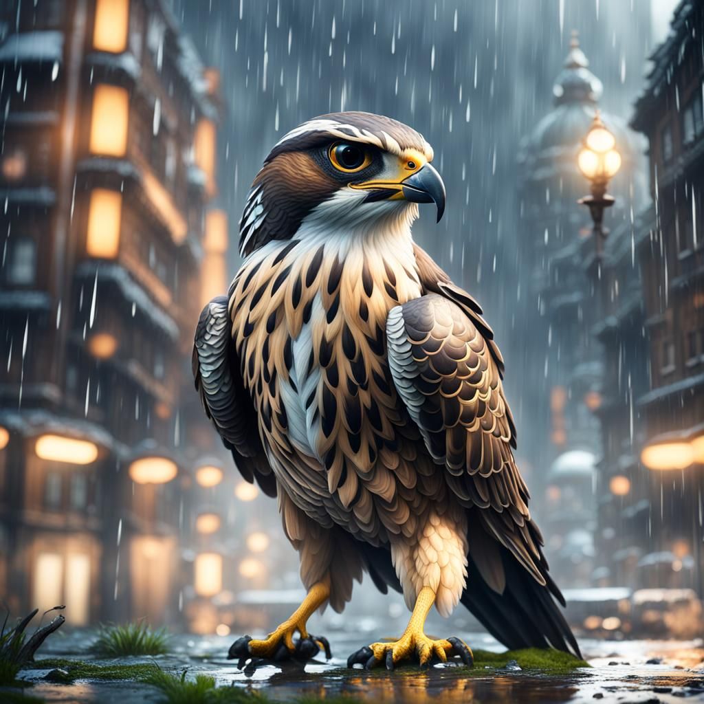 Falcon Sniper Fusion in Realistic Cinematic Style