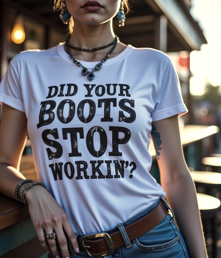 Confident Woman at a Country Honkytonk Bar