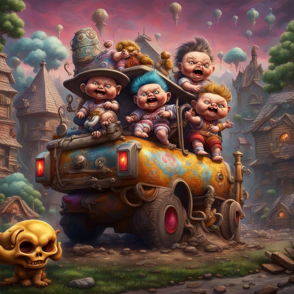 Garbage Pail Kid in Detailed Matte Painting