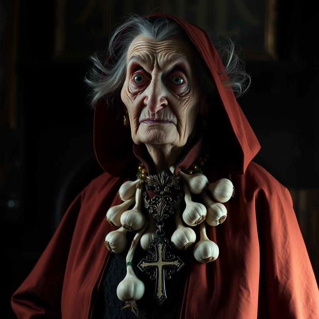 Victorian Grandmother's Garlic Amulet Against Vampires