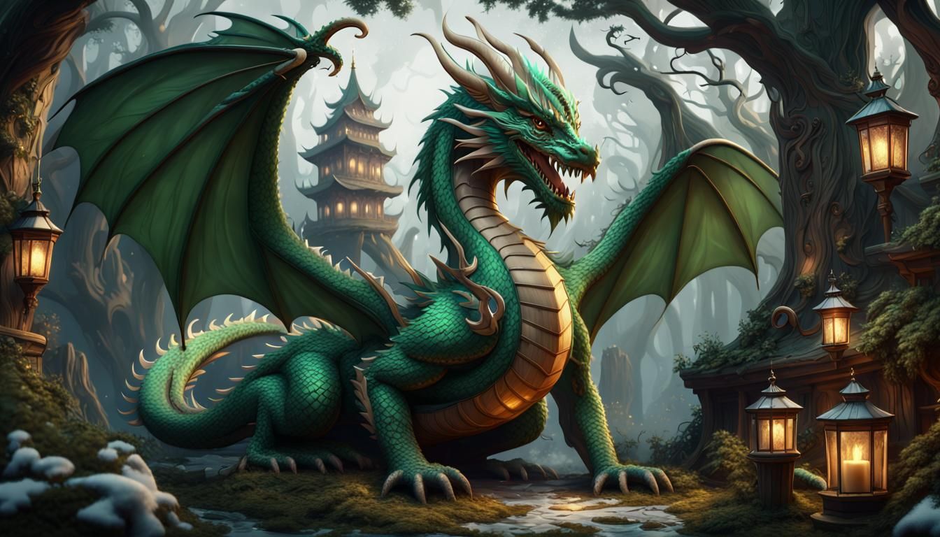 Green Wood Dragon Celebrates New Year