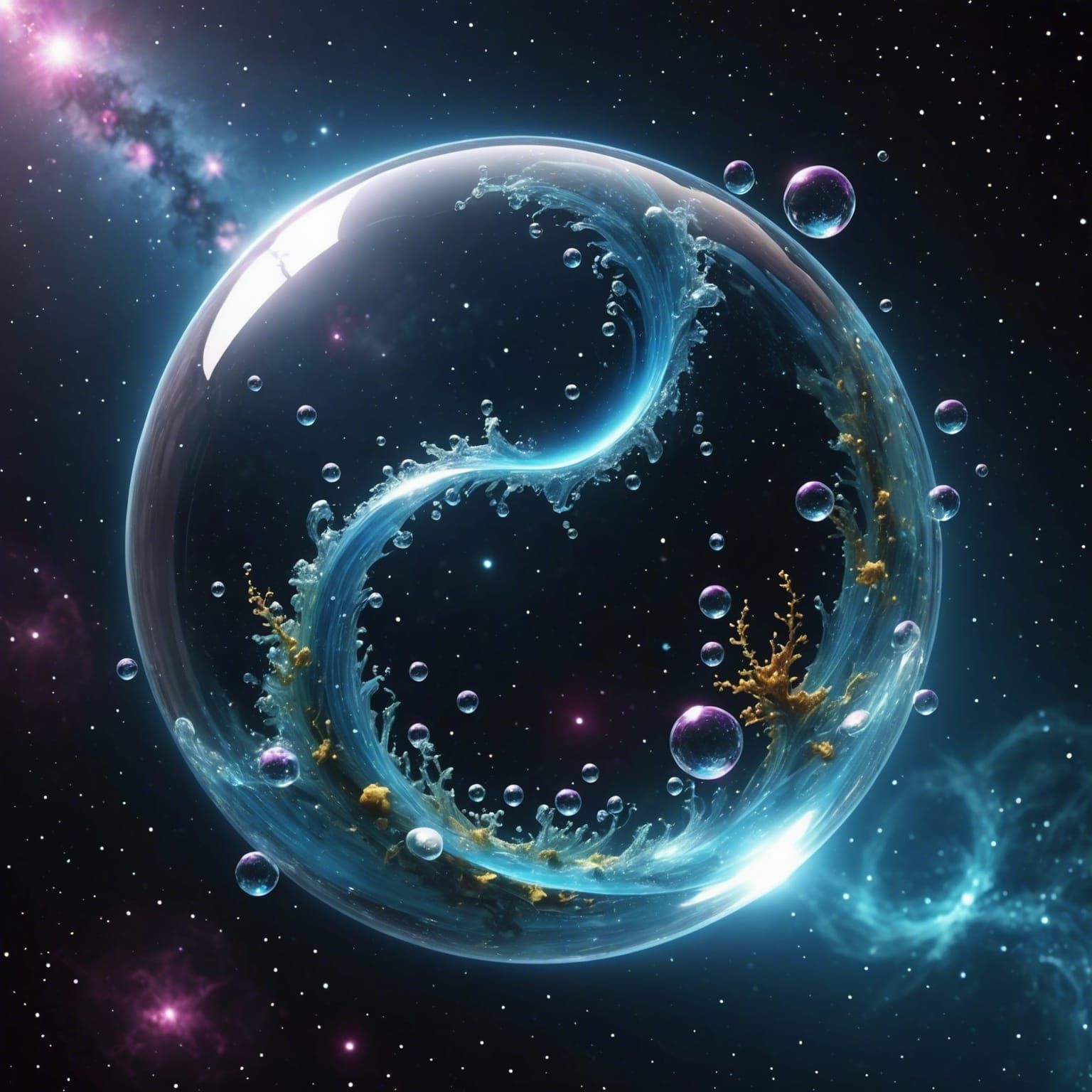 Underwater Cosmos Bubble in a Universe of Stars