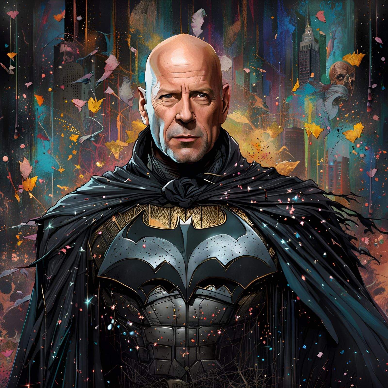 Batman Portrait in Digital Art Style