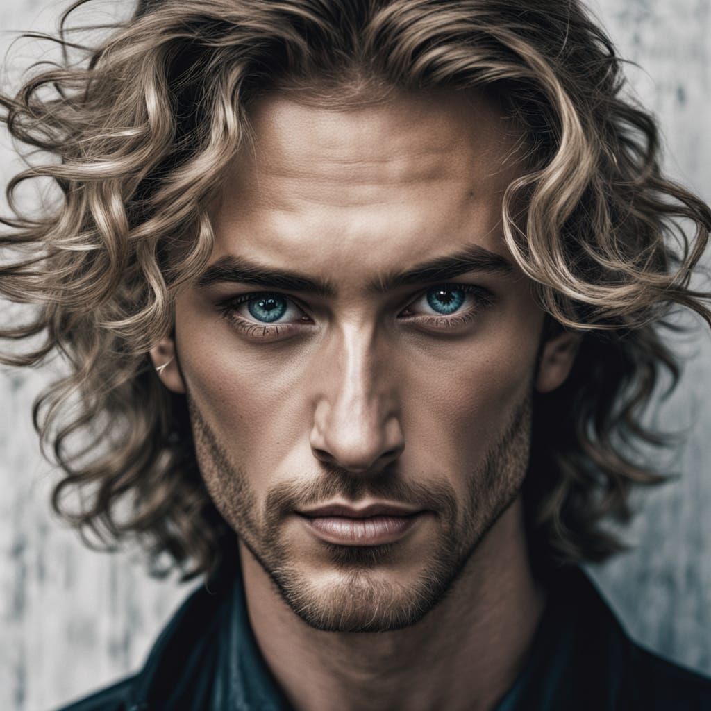 Chiseled Hero in Hyper-Realistic Portrait