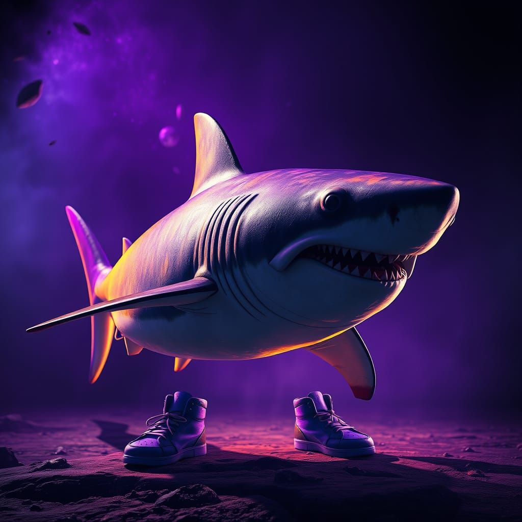 Shark Fashion in a Mystical Environment