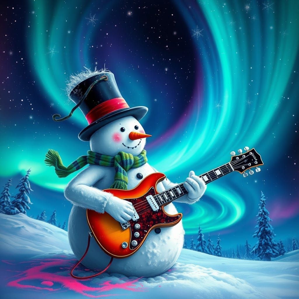 Electric Frosty Serenades the Northern Lights