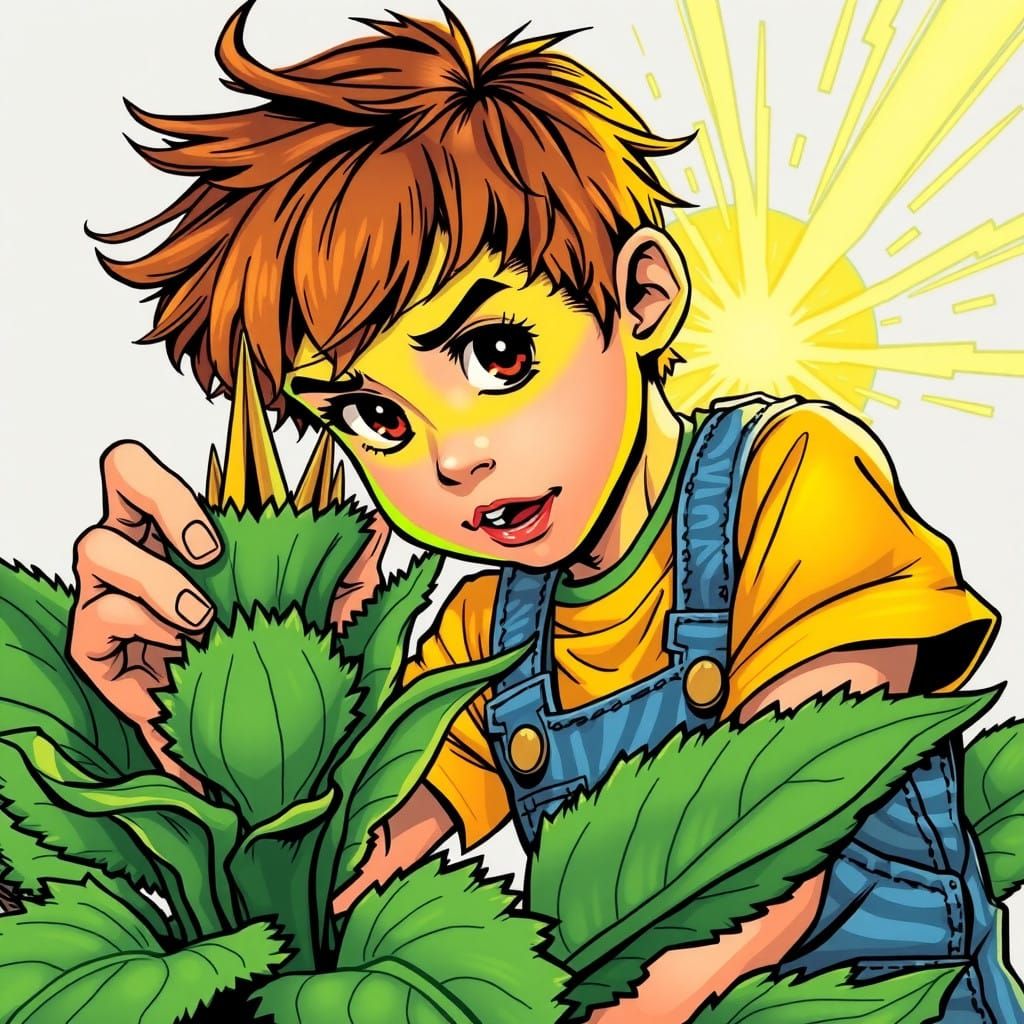 Green Superhero Emerges in a Flash of Energy