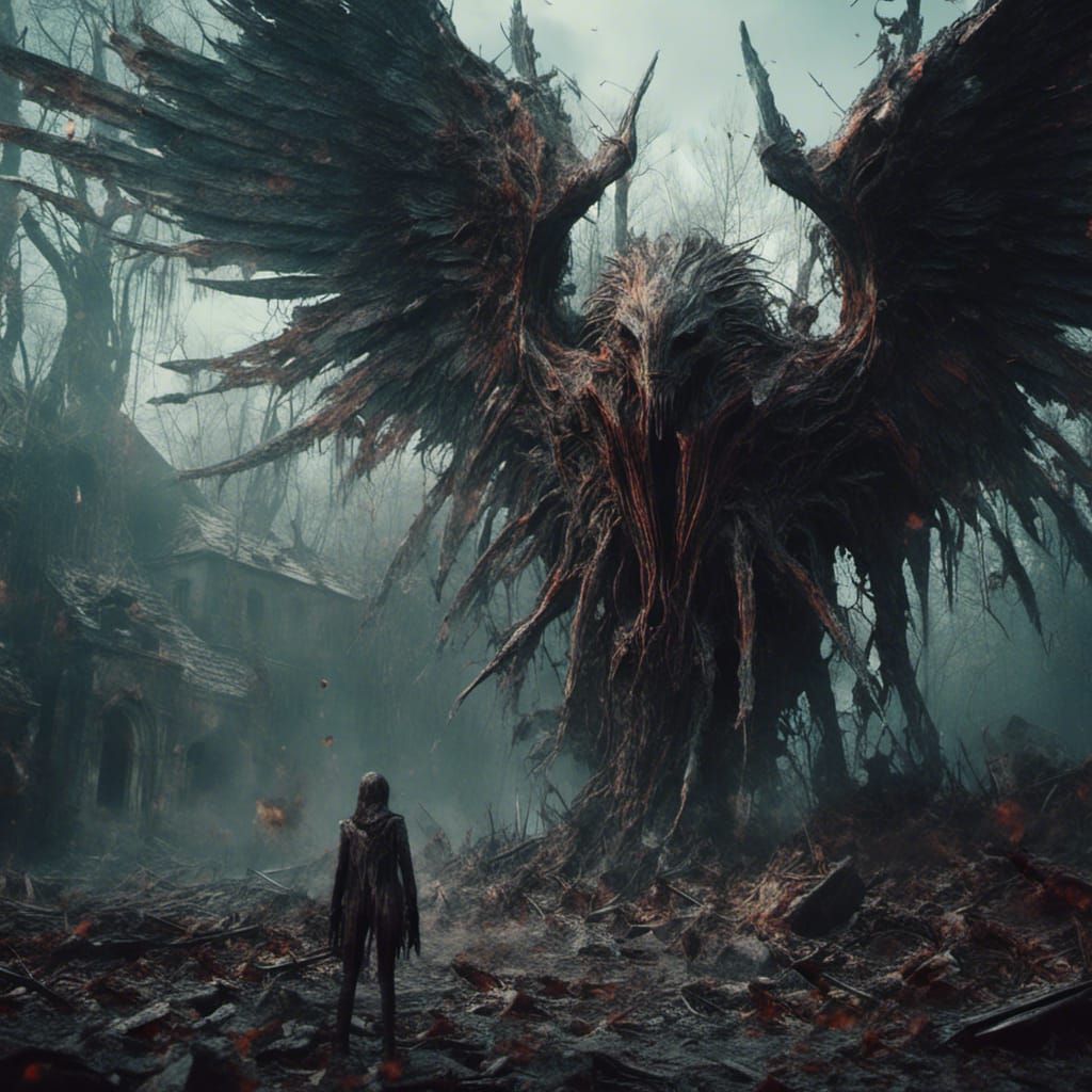 Winged Medusa in Macabre Fantasy Concept Art