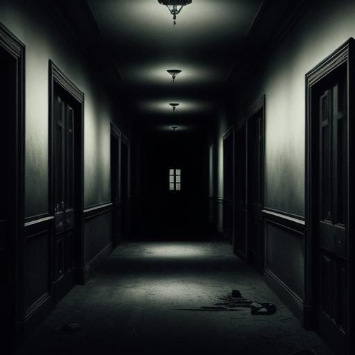 Terrifying Ghost in Endless Corridor: Cinematic Photorealism