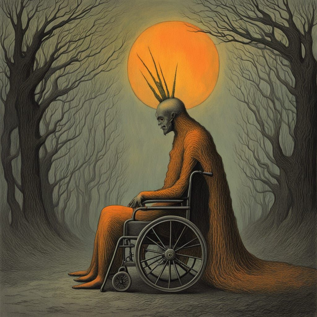 Ethereal Watercolor Nightmare: Gnarled Carrot Menace