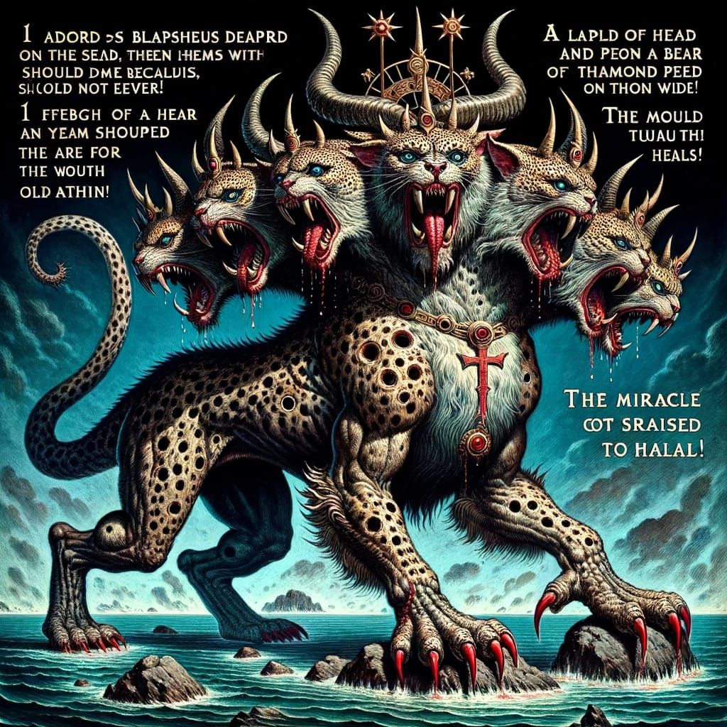 Monstrous Sea Beast in Dark Fantasy Style