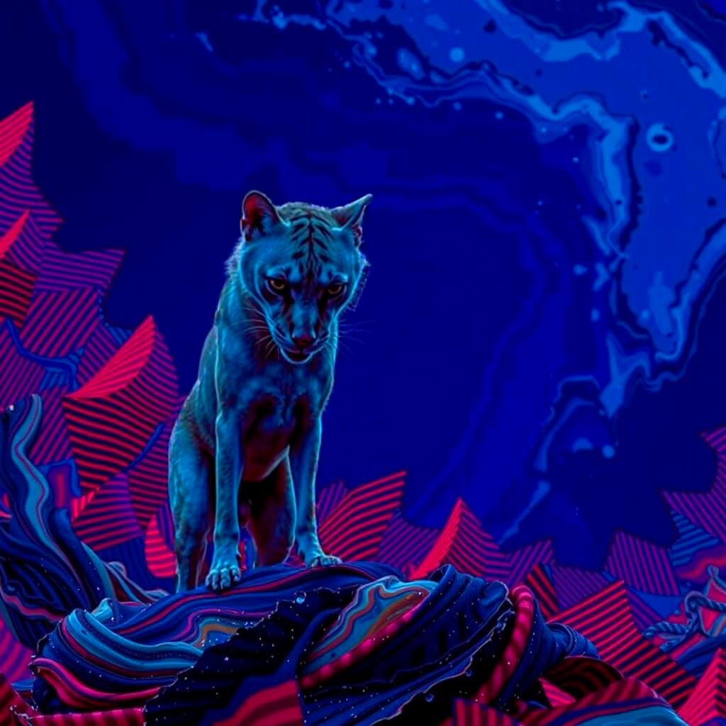 Abstract Gelato Colors Swirling in Complex Patterns