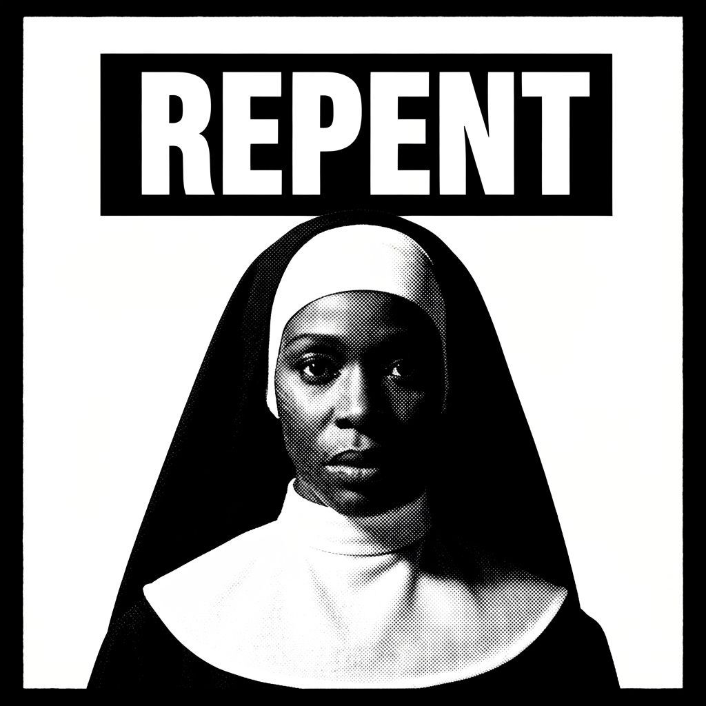 Nun in Japanese Horror Film Style