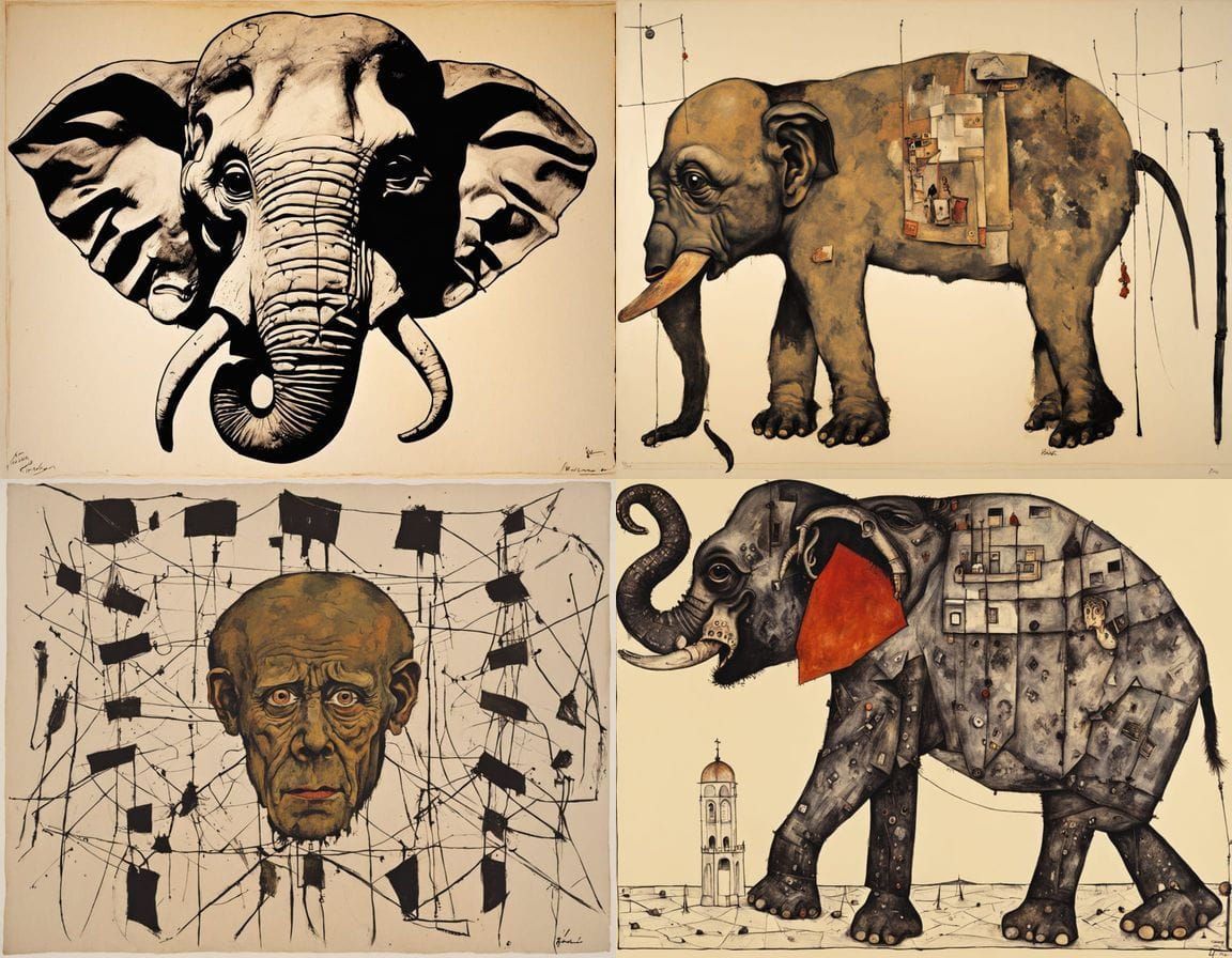 Surreal Mutant Creature Inspired by Iranian Art