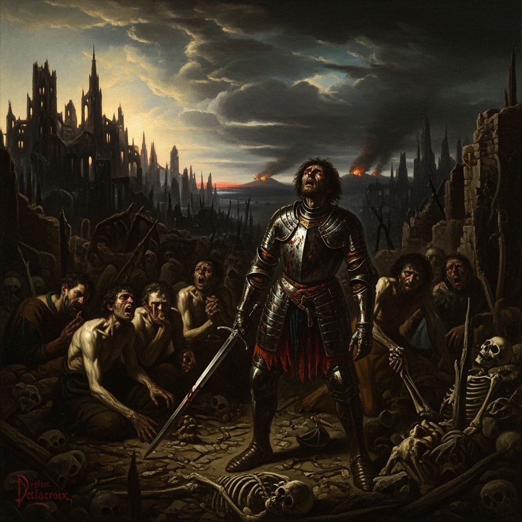 Grimdark Scene Inspired by Delacroix