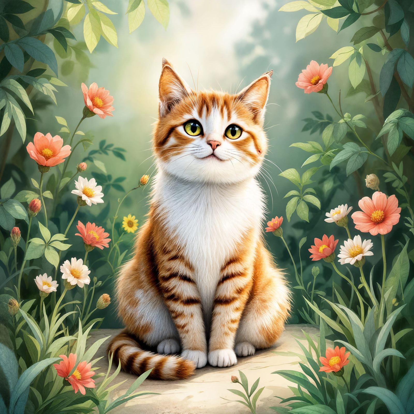 Realistic Drawing of a Cute Cat