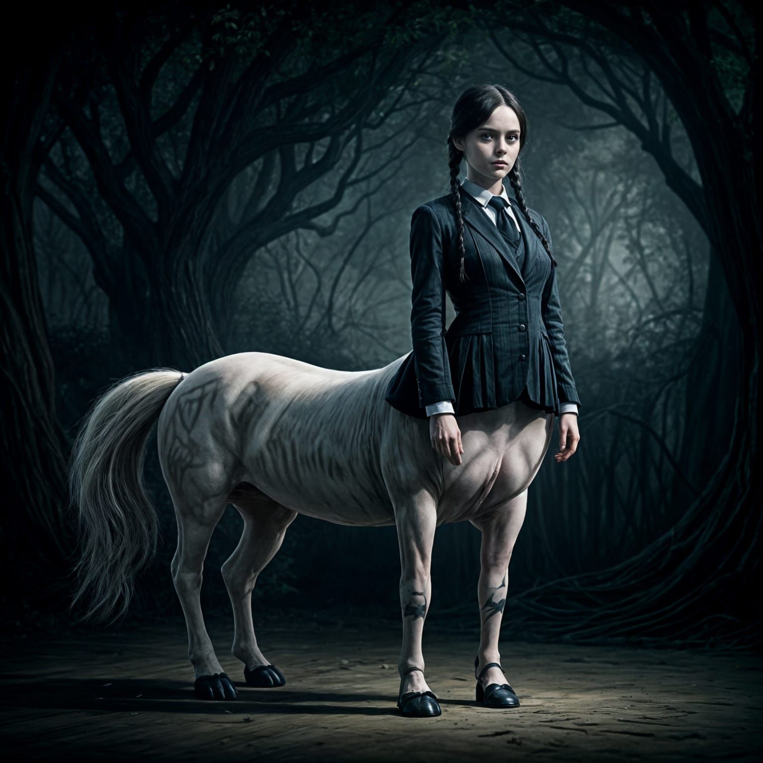 Wednesday Addams as a Centaur
