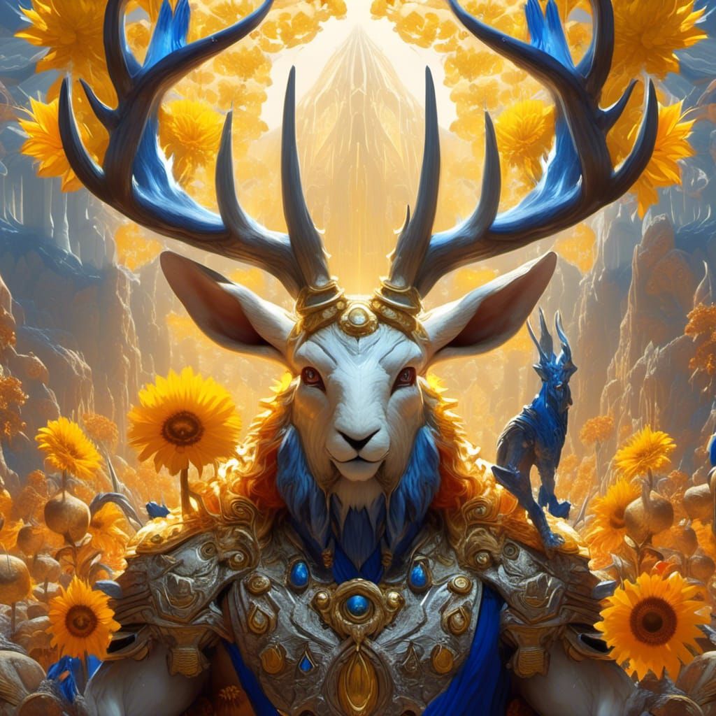 Crystal War Jackalope with Vivid Details