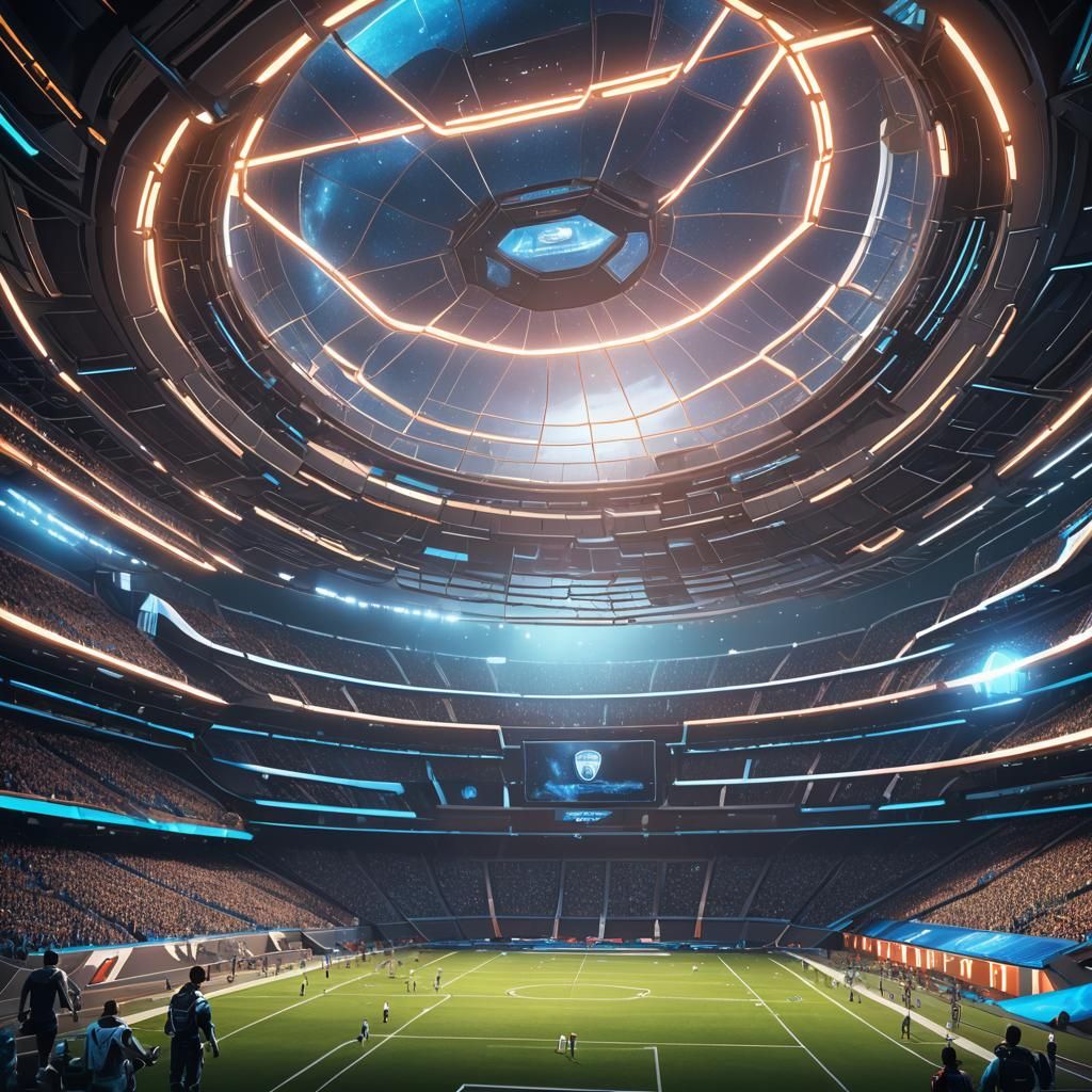 Sci-Fi Multiverse Stadium Concept Art in Unreal Engine