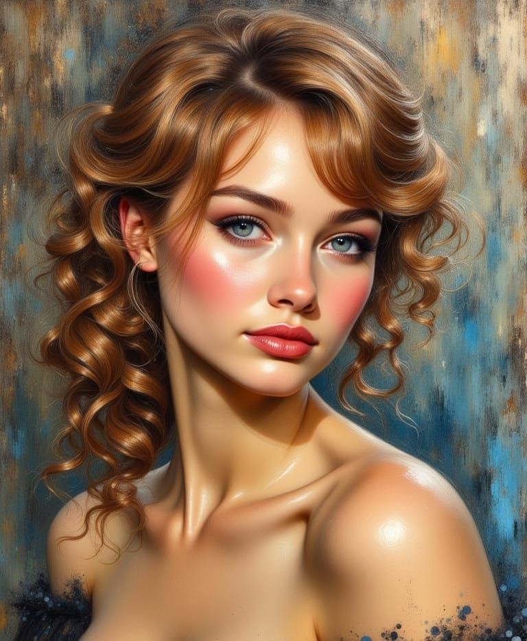 Ethereal Beauty in Impressionist Oil Painting