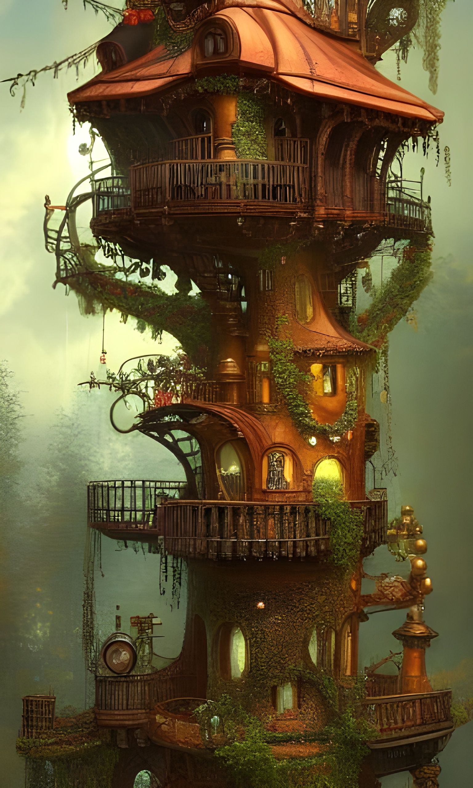 Steampunk treehouse