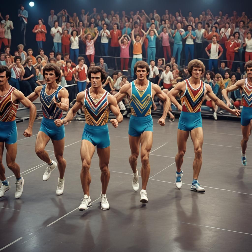 Russian Aerobics Team at 1980s Championship