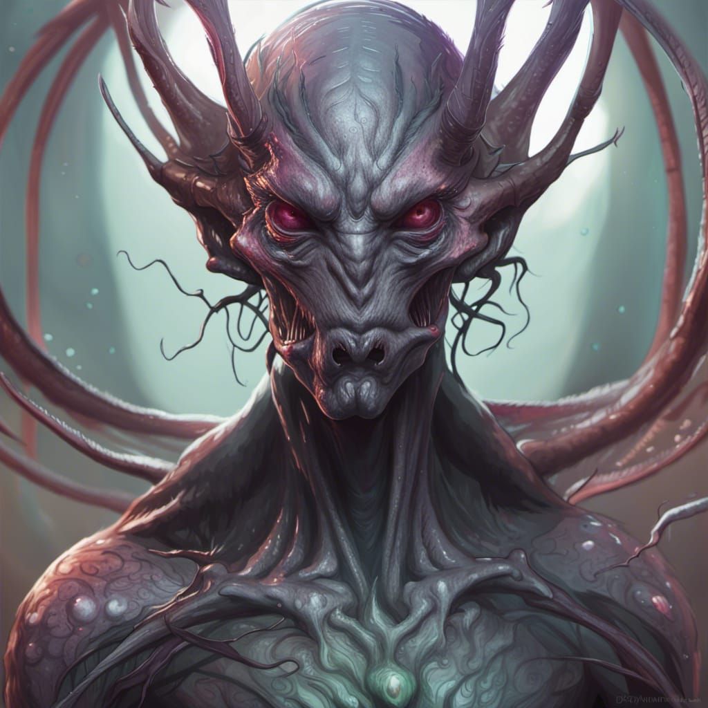 Demonic Eldritch Alien Portrait in Unreal Engine 5