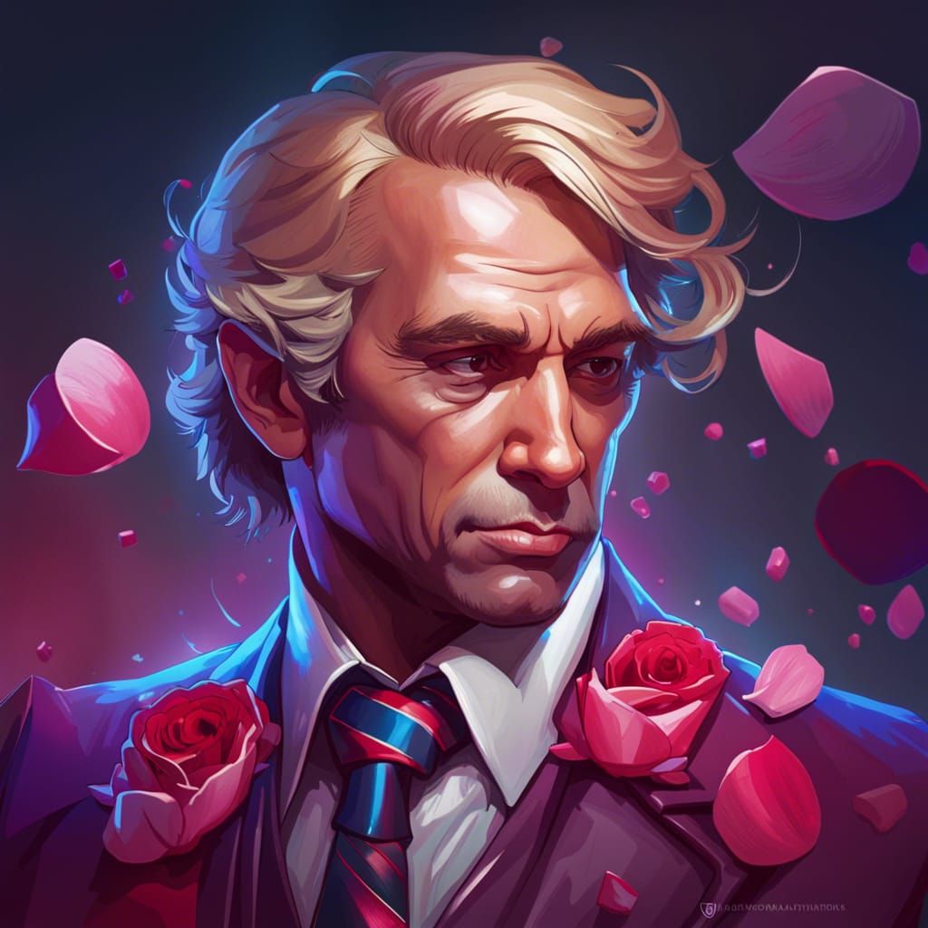 Funny Valentine Portrait in Artgerm Style