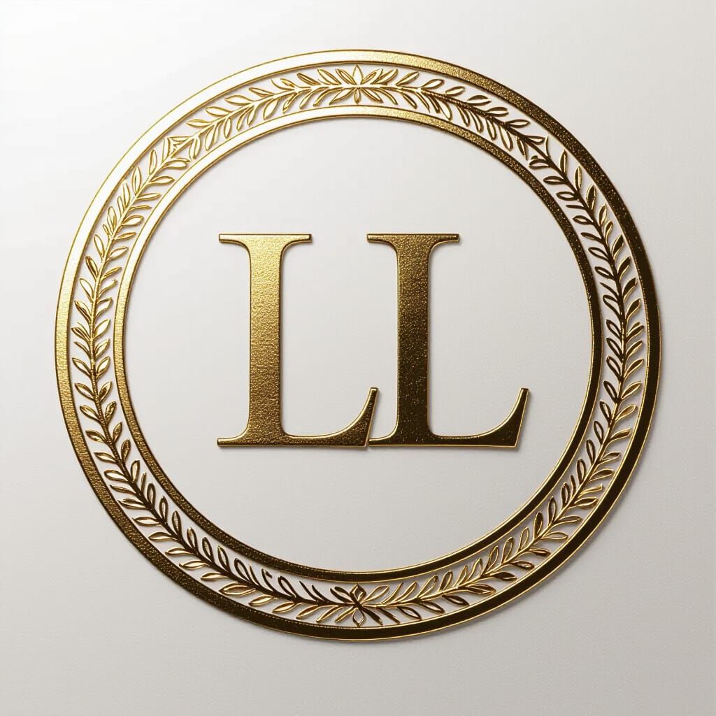 Luxury Lifestyle Logo Design with Gold Foil Texture