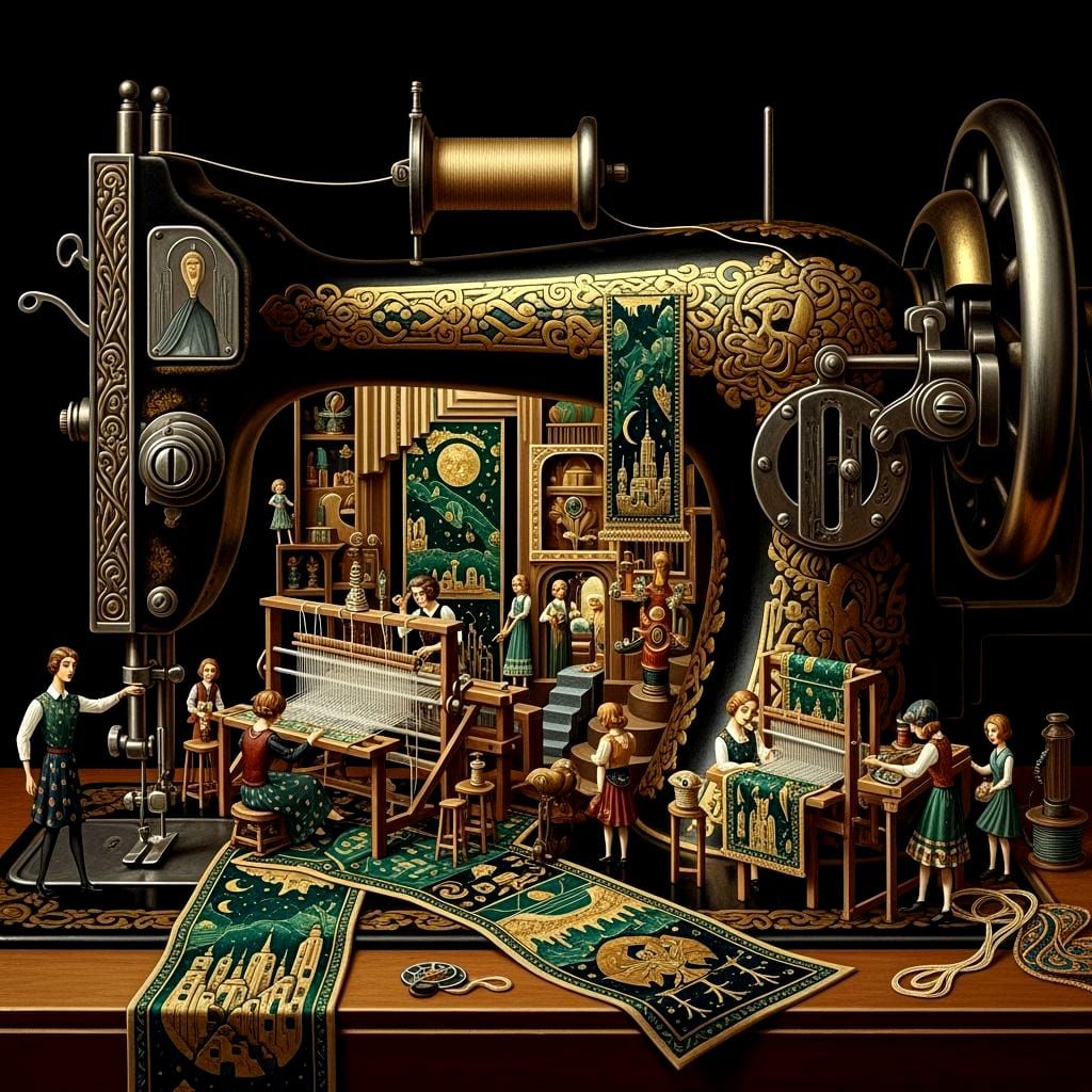 Art Deco Kingdom Inside a Sewing Machine