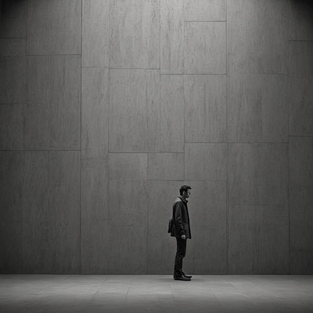 Hyperrealistic Minimalist Man in Sharp Focus