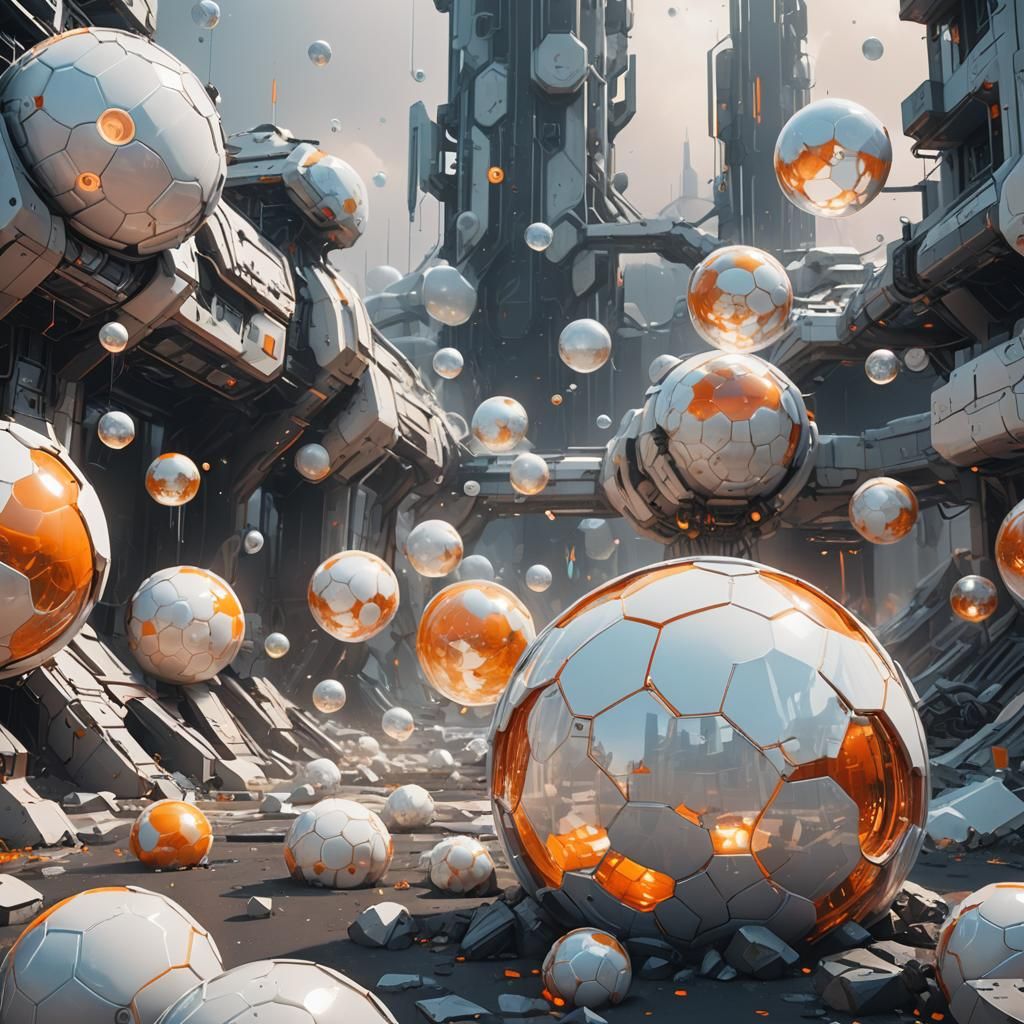 White Bubble Emerging: Cyberpunk Concept Art