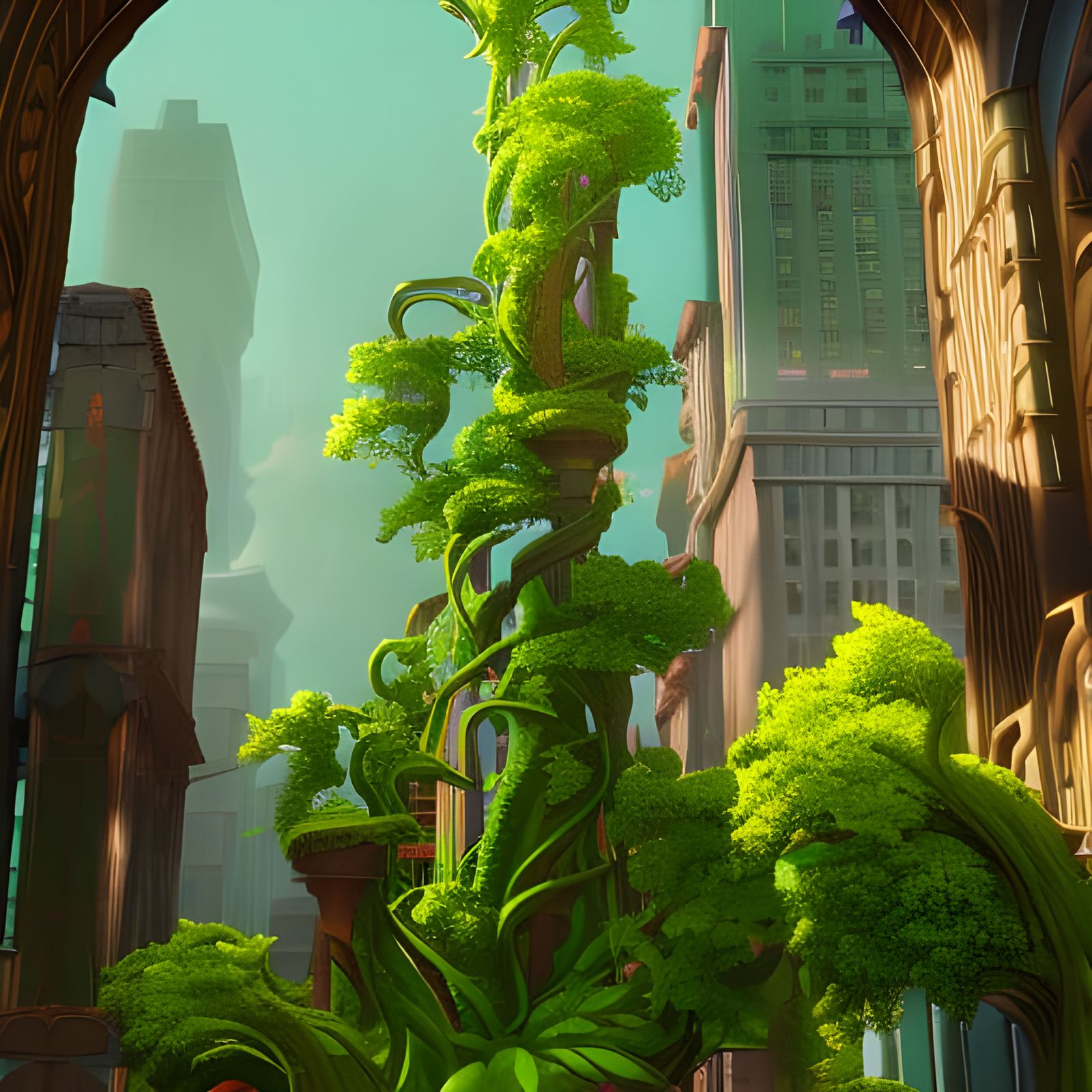 Giant Beanstalk Emerges in New York Stock Market