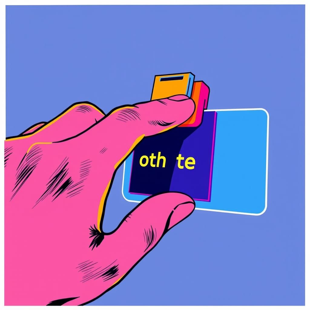 Finger Tapping Clip: Digital Illustration in Bold Colors