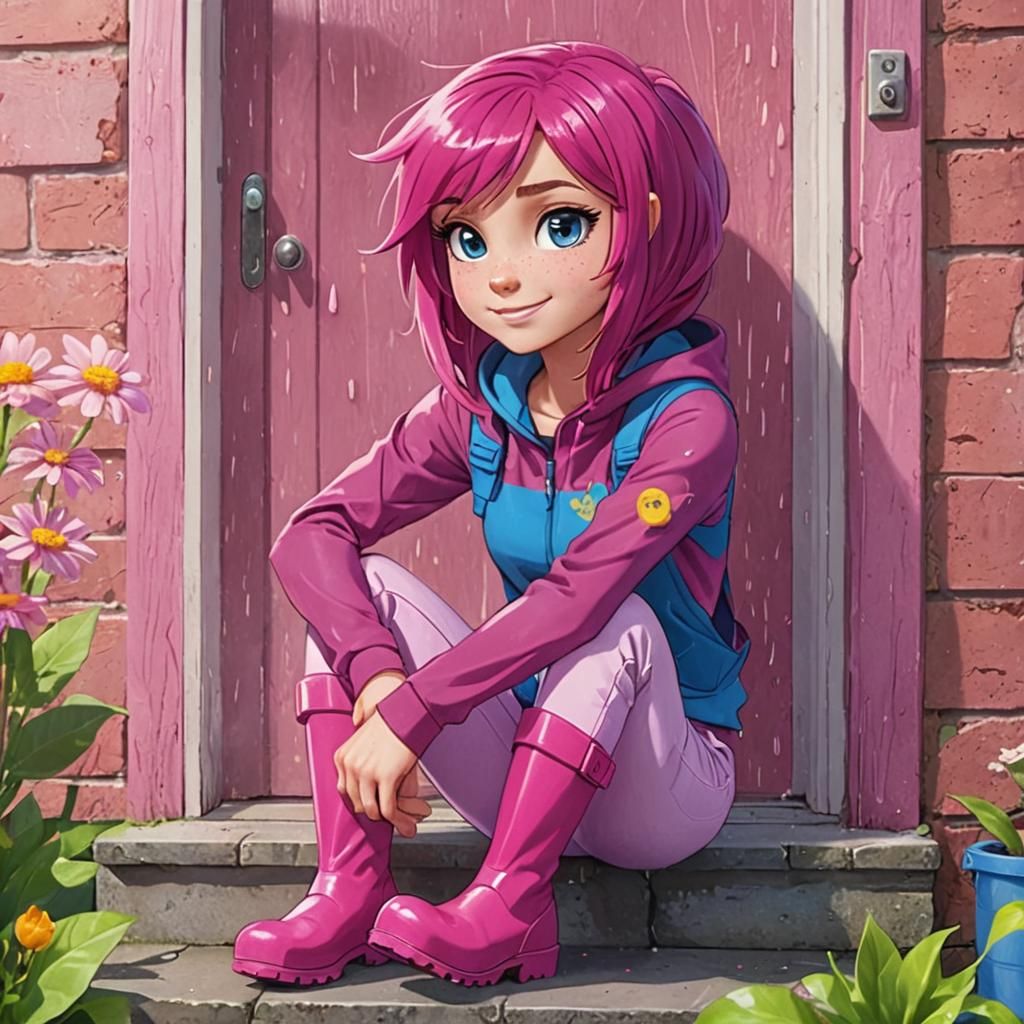 Human Babs Seed Gardening in the Rain