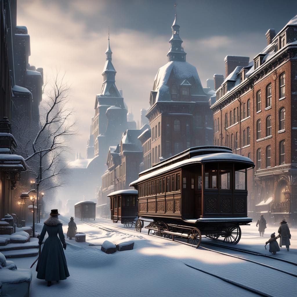Winter Cityscape: Detailed Matte Painting in Unreal Engine