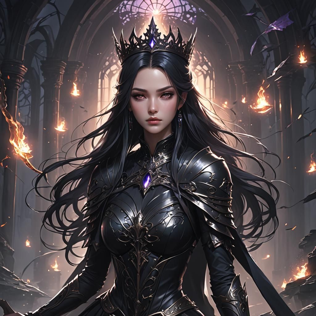Dark Fantasy Princess with Dark Magic, Anime Style
