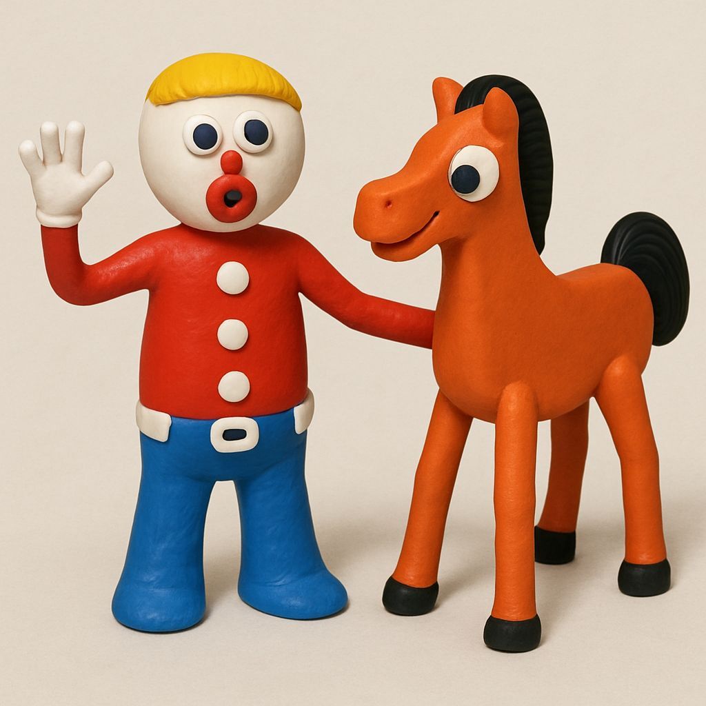 Mr. Bill and Pokey AI Image
