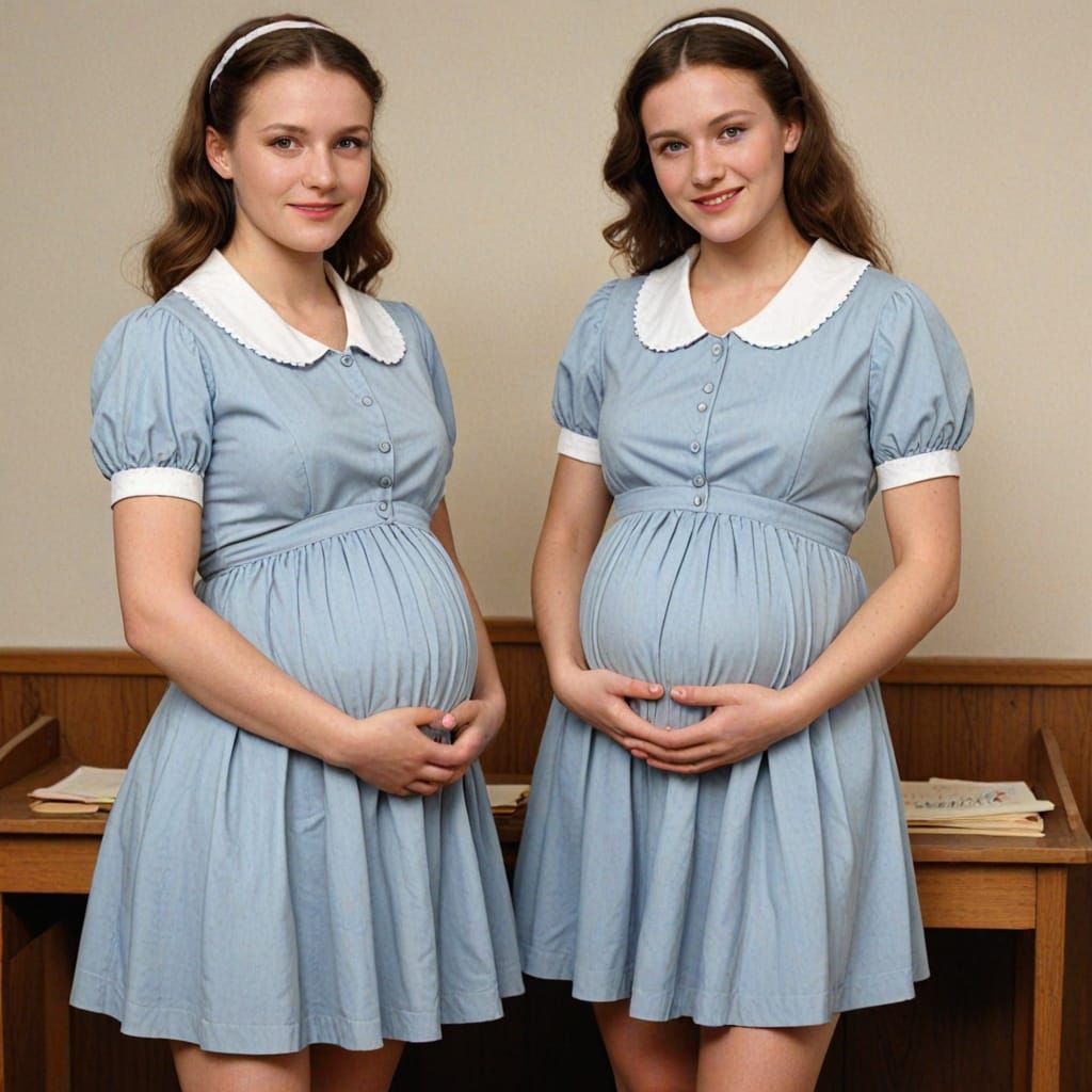 Vintage German Schoolgirls in Pregnancy