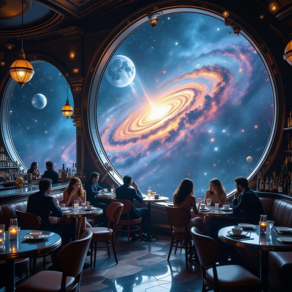 Cosmic Surrealist Café in Nebula Edge