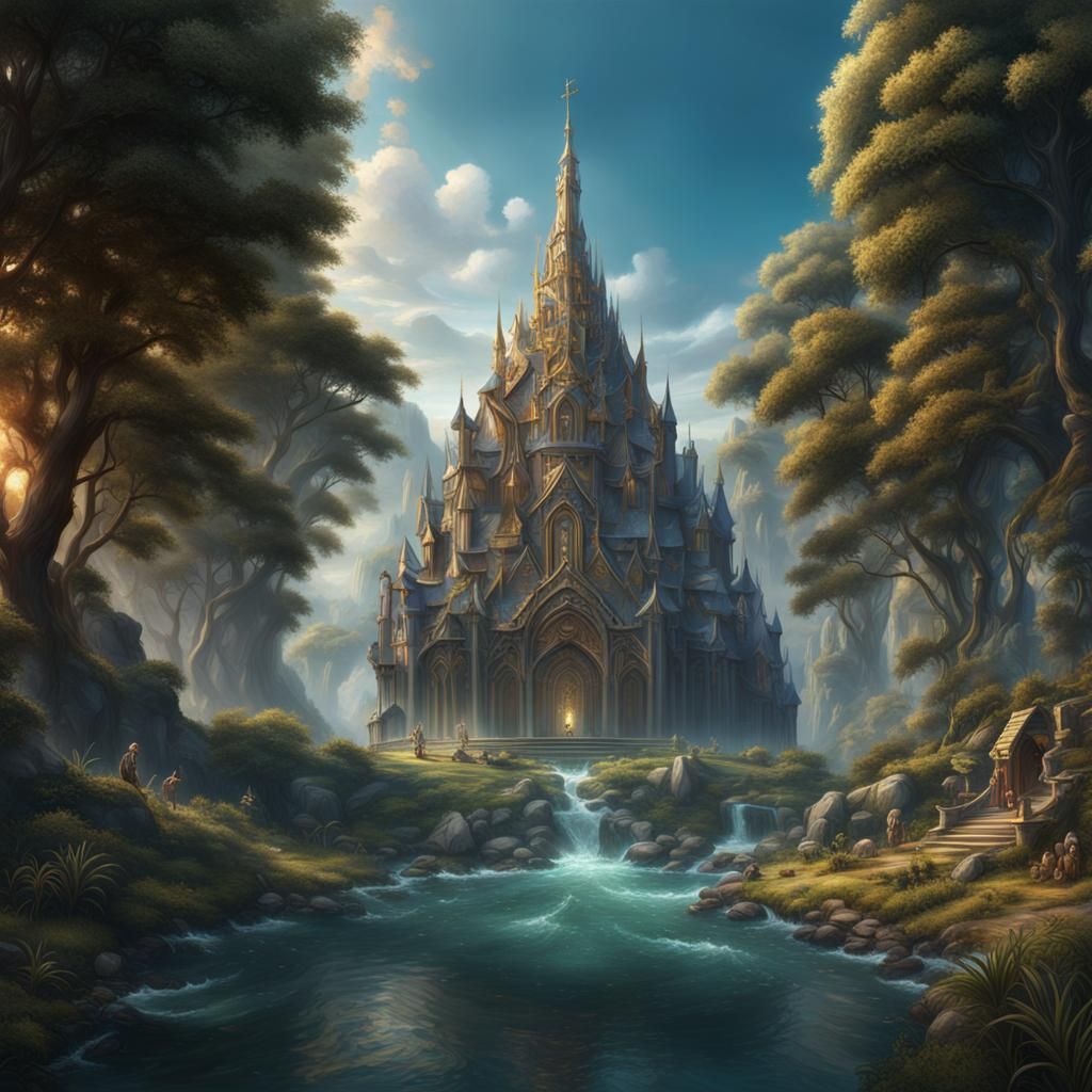 Divine Child: Innocence and Nature in Detailed Matte Paintin...