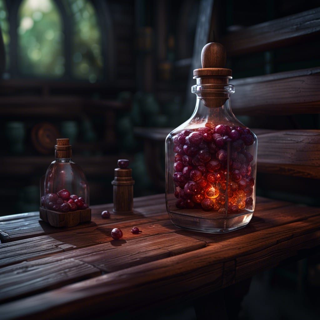 Health Potion in Dark Fantasy Style