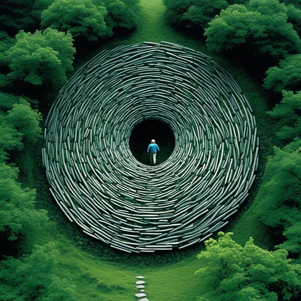 Running Through an Andy Goldsworthy Landscape