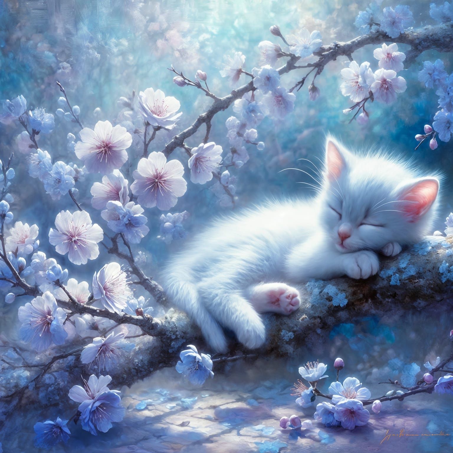 Sleepy kitten