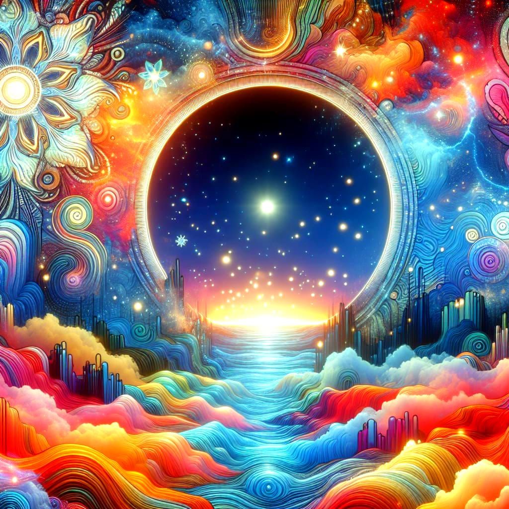 Holographic Dreamscape: Astral Visionary Art in 8K