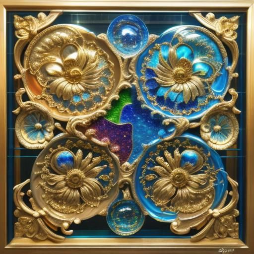 Enameled Glass Figurines in Splash Art Style